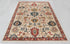 8x10 Beige Red Soft Shiny look Persian Style  Designer Oushak Turkish Design Hand Knotted Hand Spun Wool Rug #SE-138